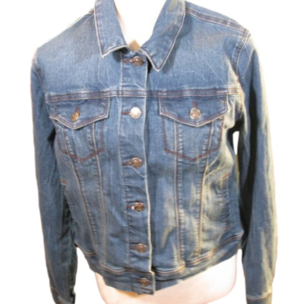 Nine West Blue Jean Jacket Size Medium